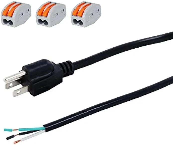TAURKENAM TAURKENAM 16 AWG 12 ft 3-prong open-end power adapter — product photo