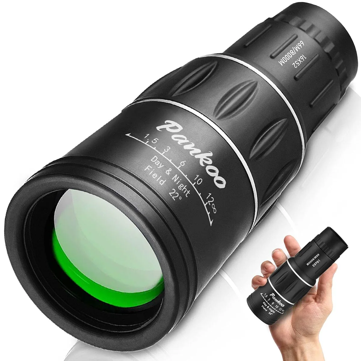  Pankoo 16x52 Monocular 10010 Black — product photo