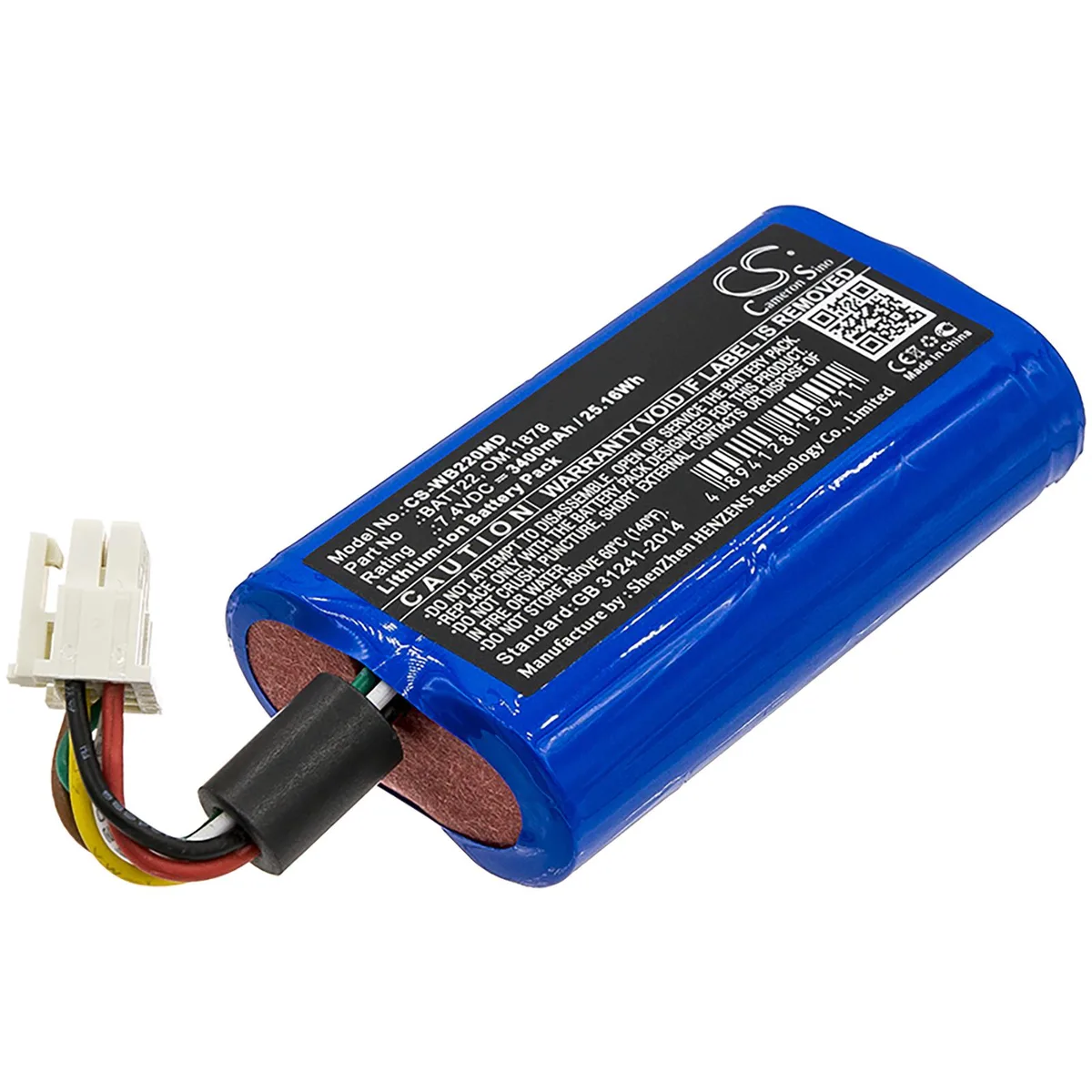 Cameron &amp; Co Cameron &amp; Co DS-CS-WB220MD 7.4V 3400mAh Li-ion battery blue — product photo