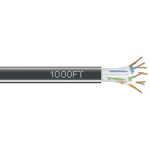 Black Box Corporation Black Box Corporation EYN880A-PB-1000 network ethernet cable Cat 6 1000 ft Black unshielded — product photo