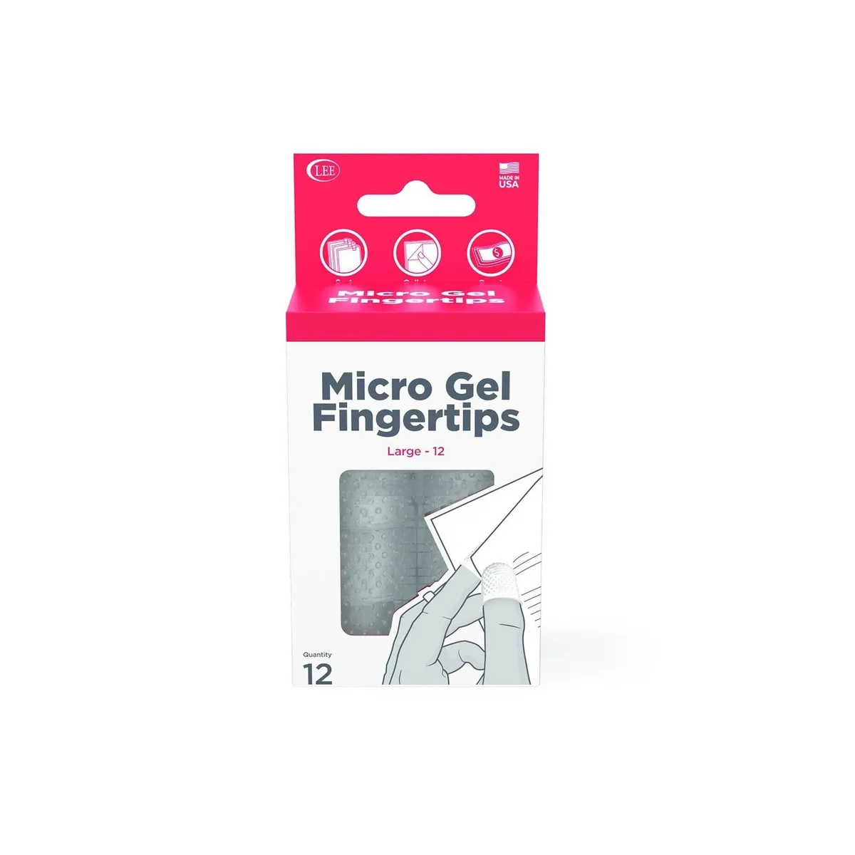 Lee Products Lee Products Ventilated Fingertip Pads Size 12 Large Clear 12/Pack 41070 — product photo