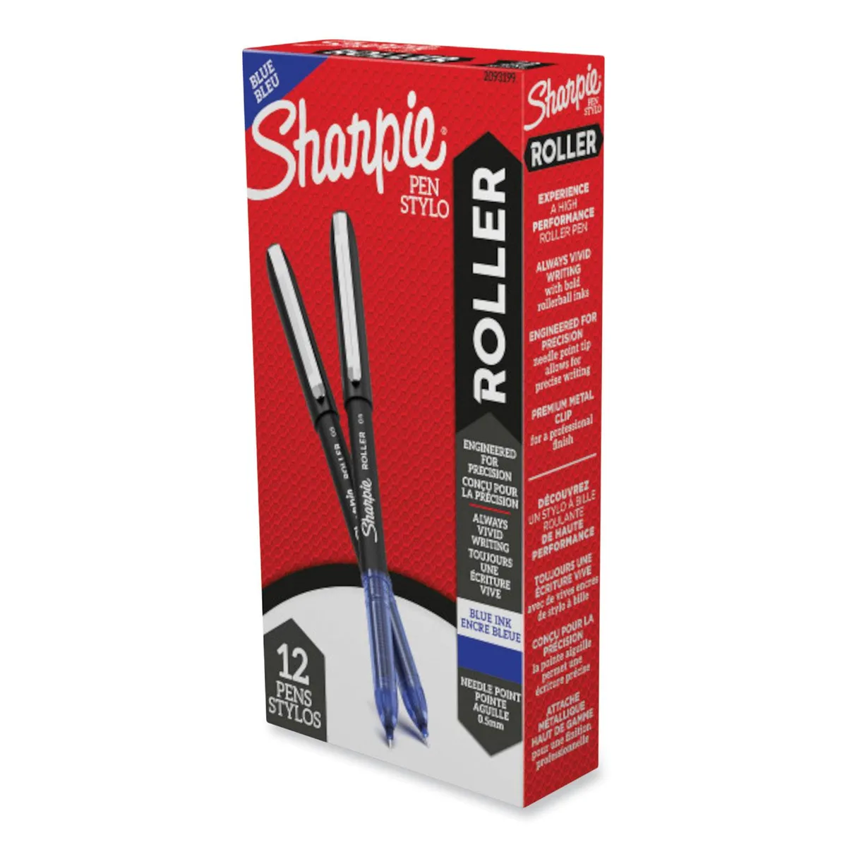 Sanford Sanford SAN2093199 Sharpie Roller Pen Fine .5 mm Blue 12 Pack — product photo