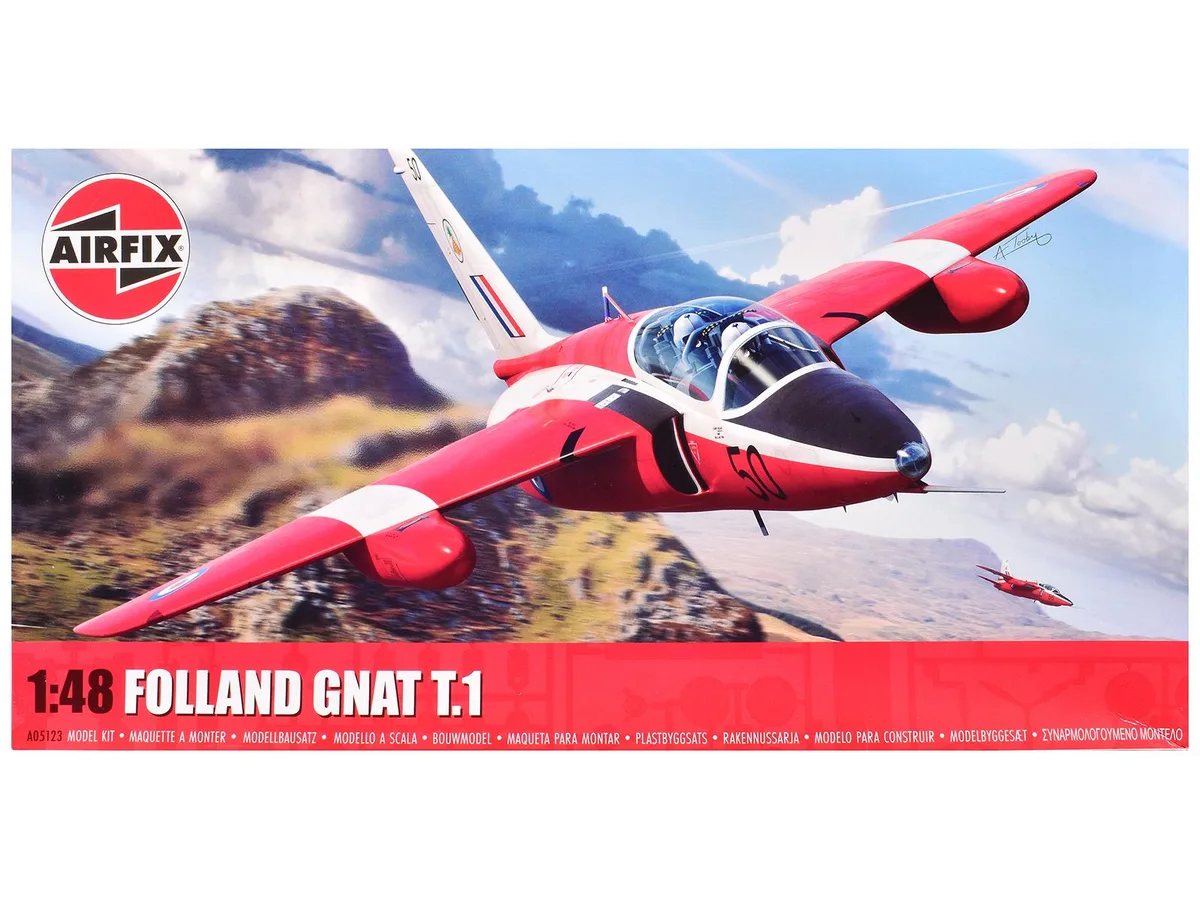 Airfix Airfix Folland Gnat T.1 1/48 Level 2 Kit 96 Parts — product photo