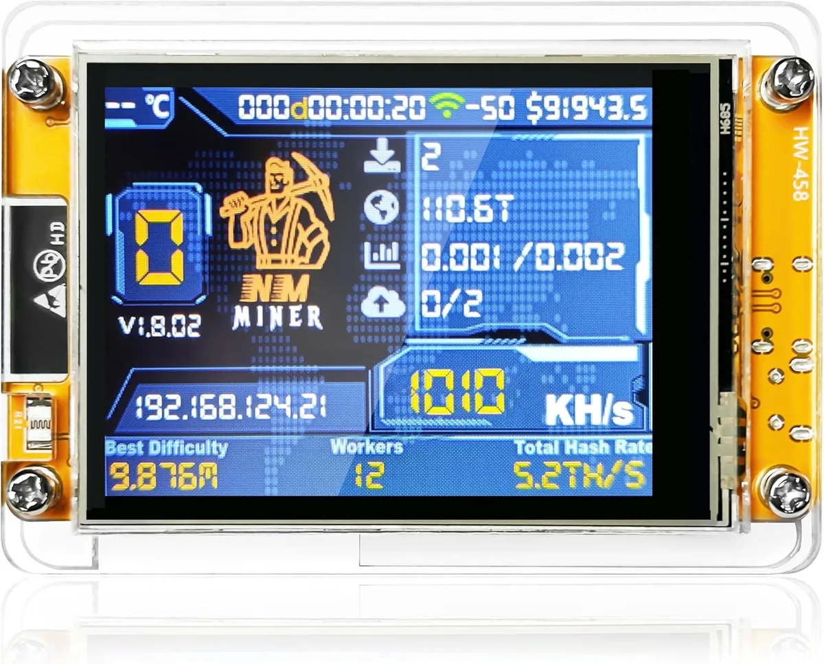 MCDODO MCDODO NerdMiner V2 ESP32 2.8 Display 1030KH/s BTC Solo Miner — product photo