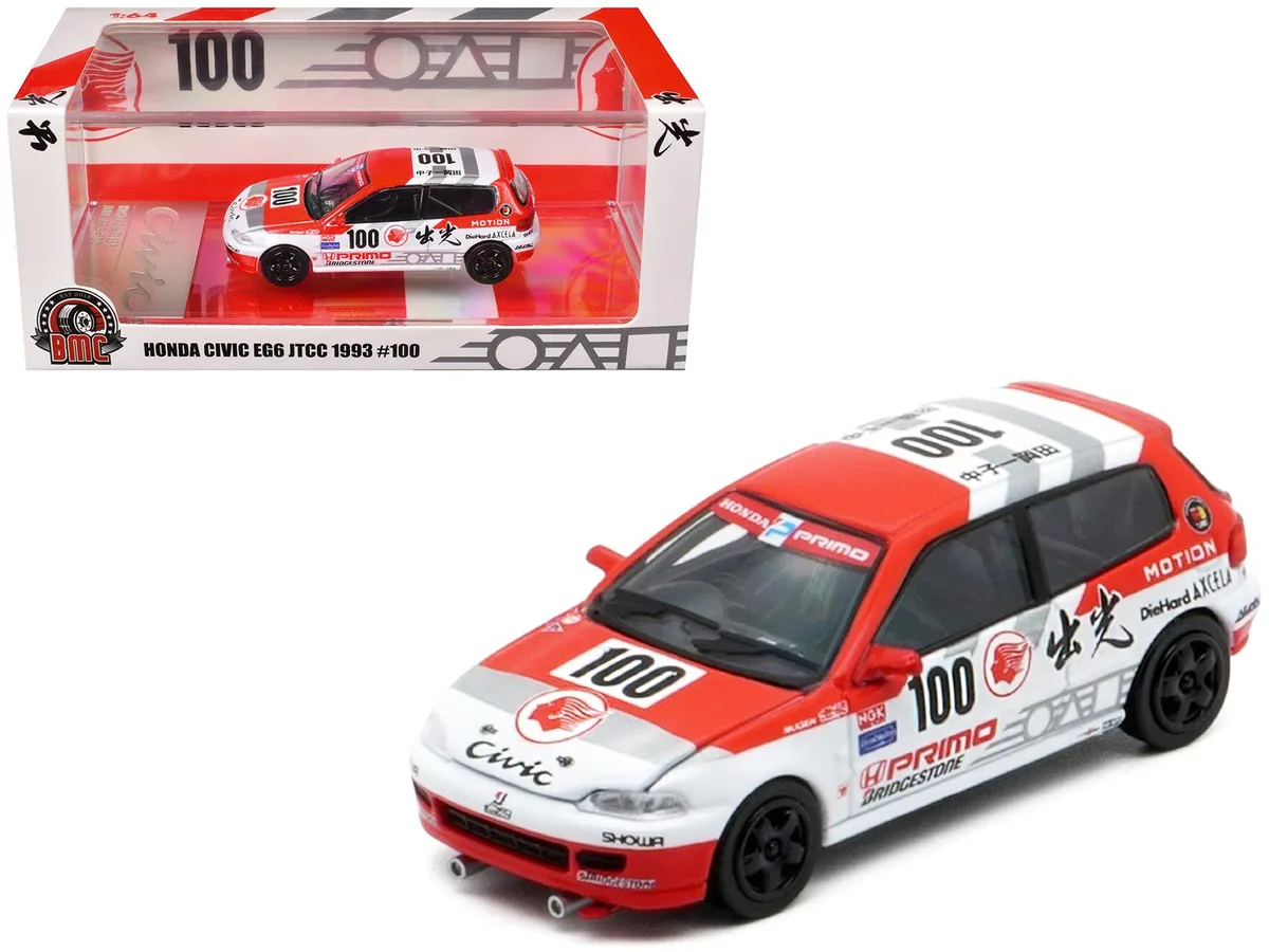 BM Creations BM Creations Honda Civic EG6 RHD #100 Mugen JTC 1993 1/64 Diecast — product photo