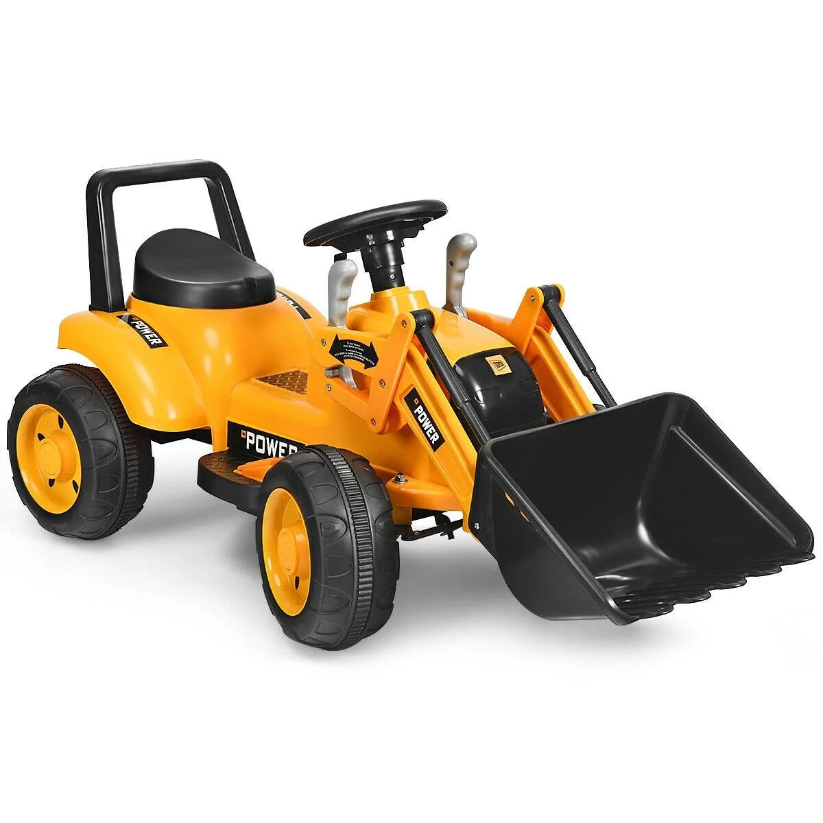 SlickBlue SlickBlue Kids Ride-On Excavator 6V Yellow — product photo