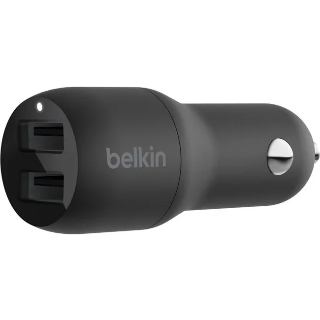 Belkin Belkin CCB001BTBK Dual USB-A Car Charger 12W x2 24W — product photo