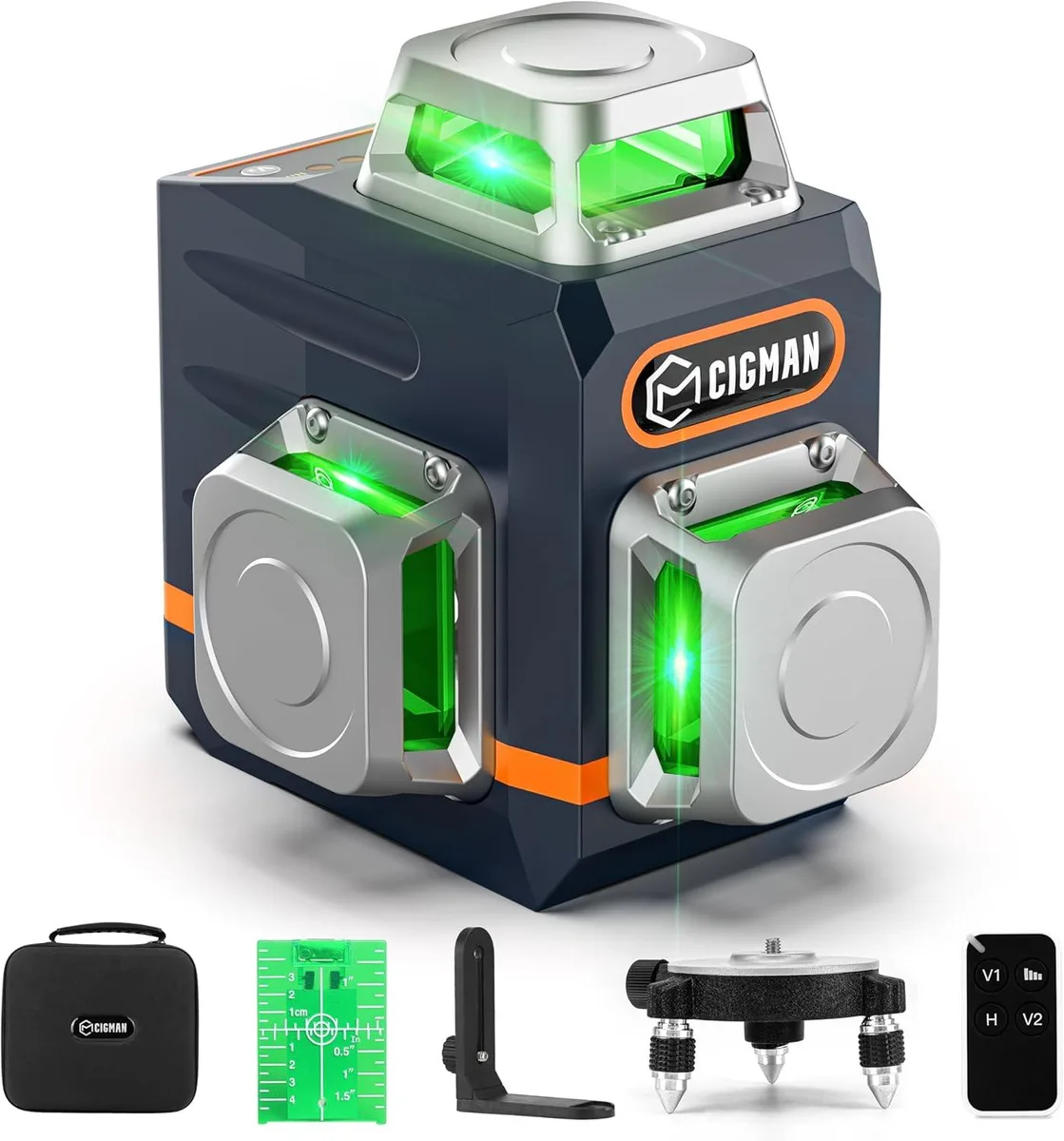 WUQ WUQ CM-701 3x360° 12-Line Green Laser Level — product photo