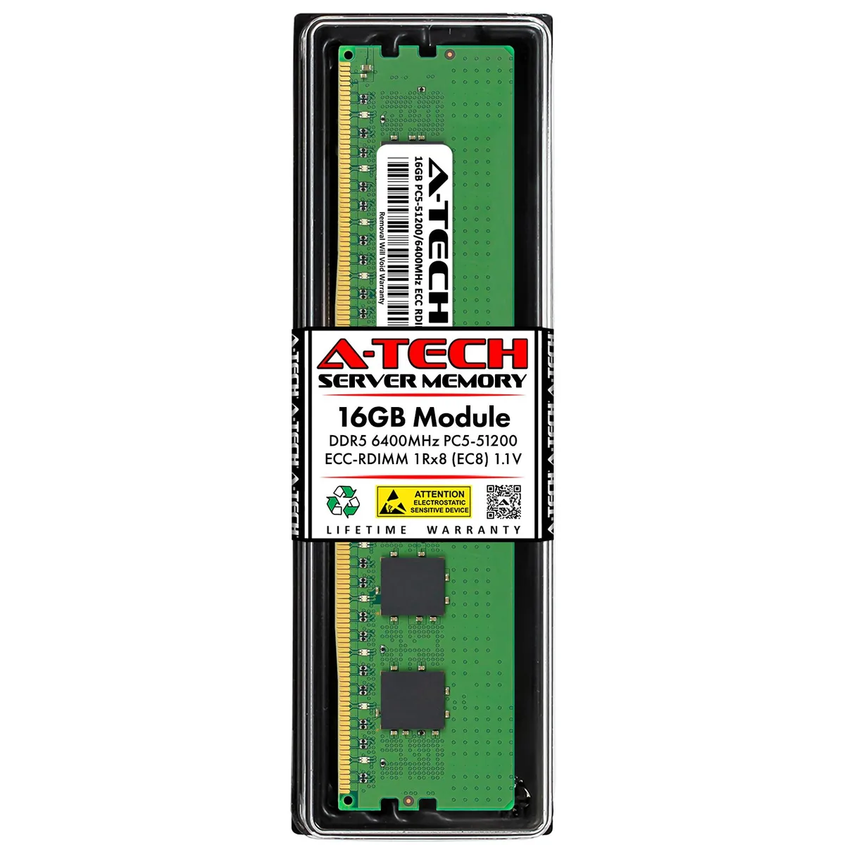 A-Tech A-Tech 16GB DDR5-6400 ECC RDIMM 1Rx8 Server RAM — product photo