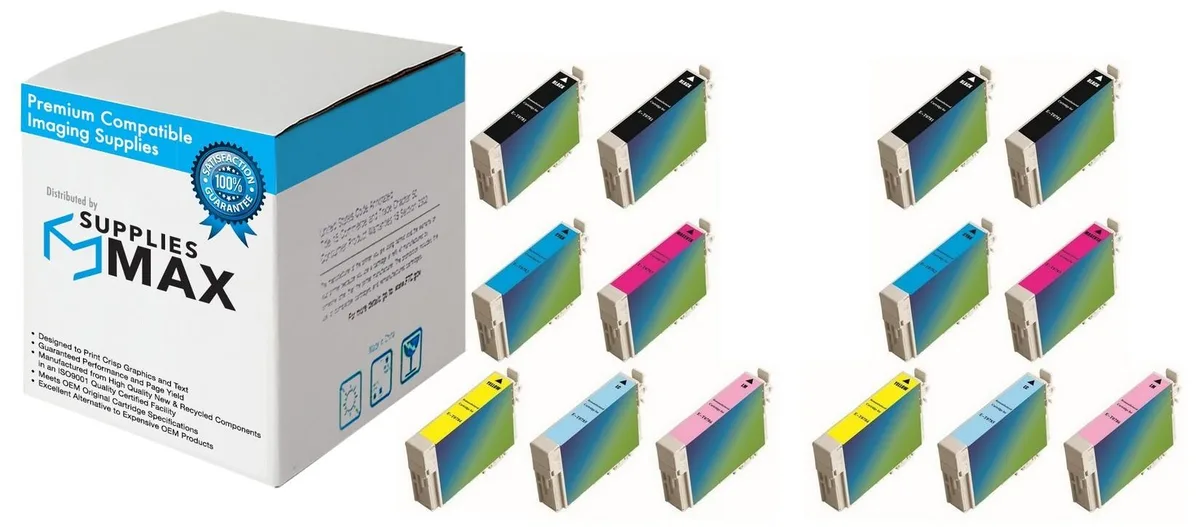 SuppliesMax SuppliesMax Inkjet Combo Pack 4-BK/2-C/M/Y/LC/LM T0781204B2CS — product photo