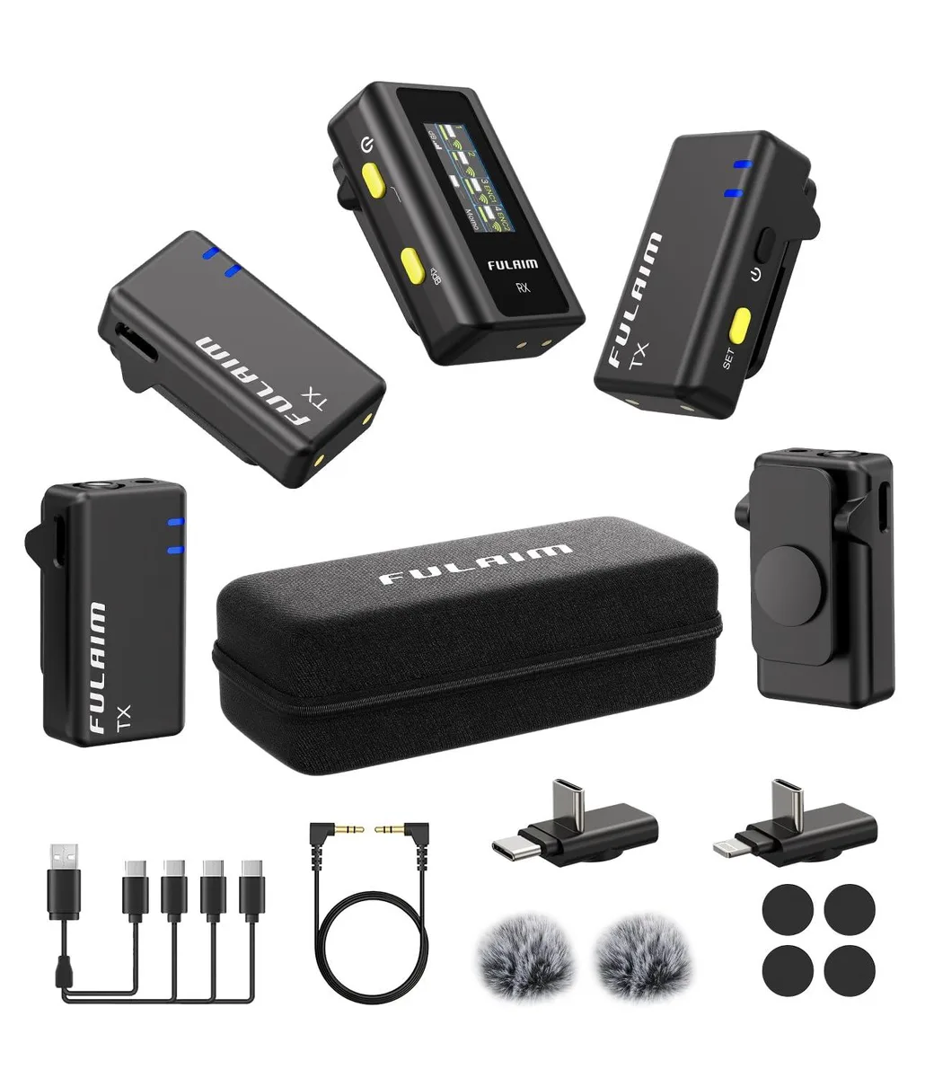  FULAIM X6 Wireless Lavalier Microphone 4 Transmitter 48kHz 24bit 164ft 3.5mm — product photo