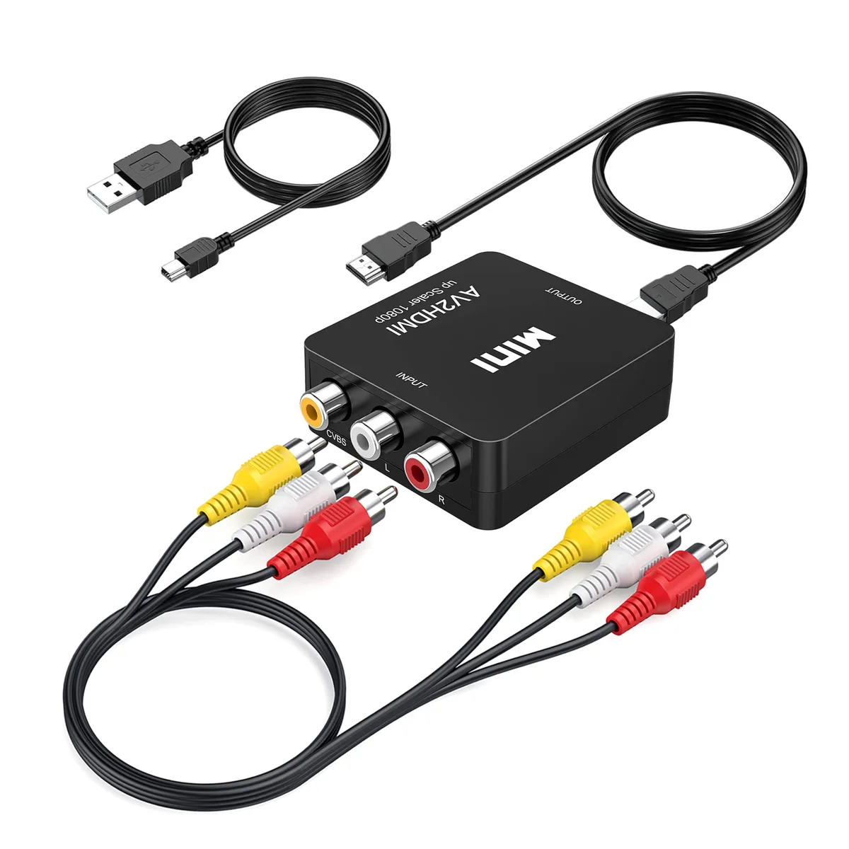  Chodwe RCA to HDMI Converter with RCA and HDMI Cables 1080P 60Hz — product photo