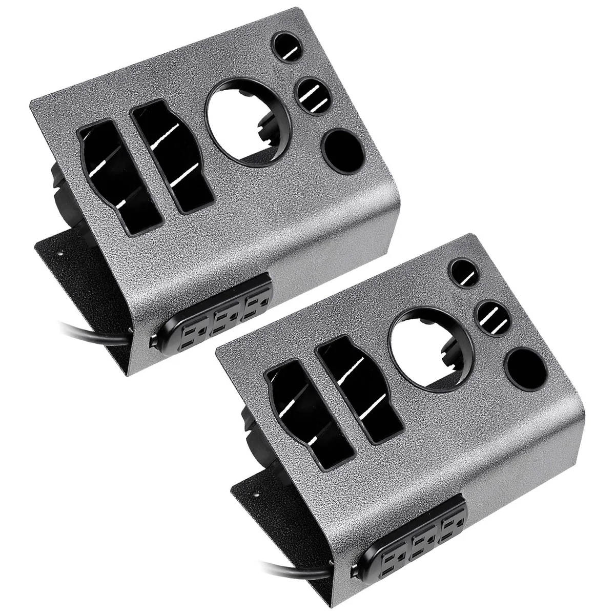 Yescom USA, Inc. Yescom USA, Inc. 2-Pack Appliance Holder with 3 Outlets, 6 Holes, 70 7/8" Cord — product photo
