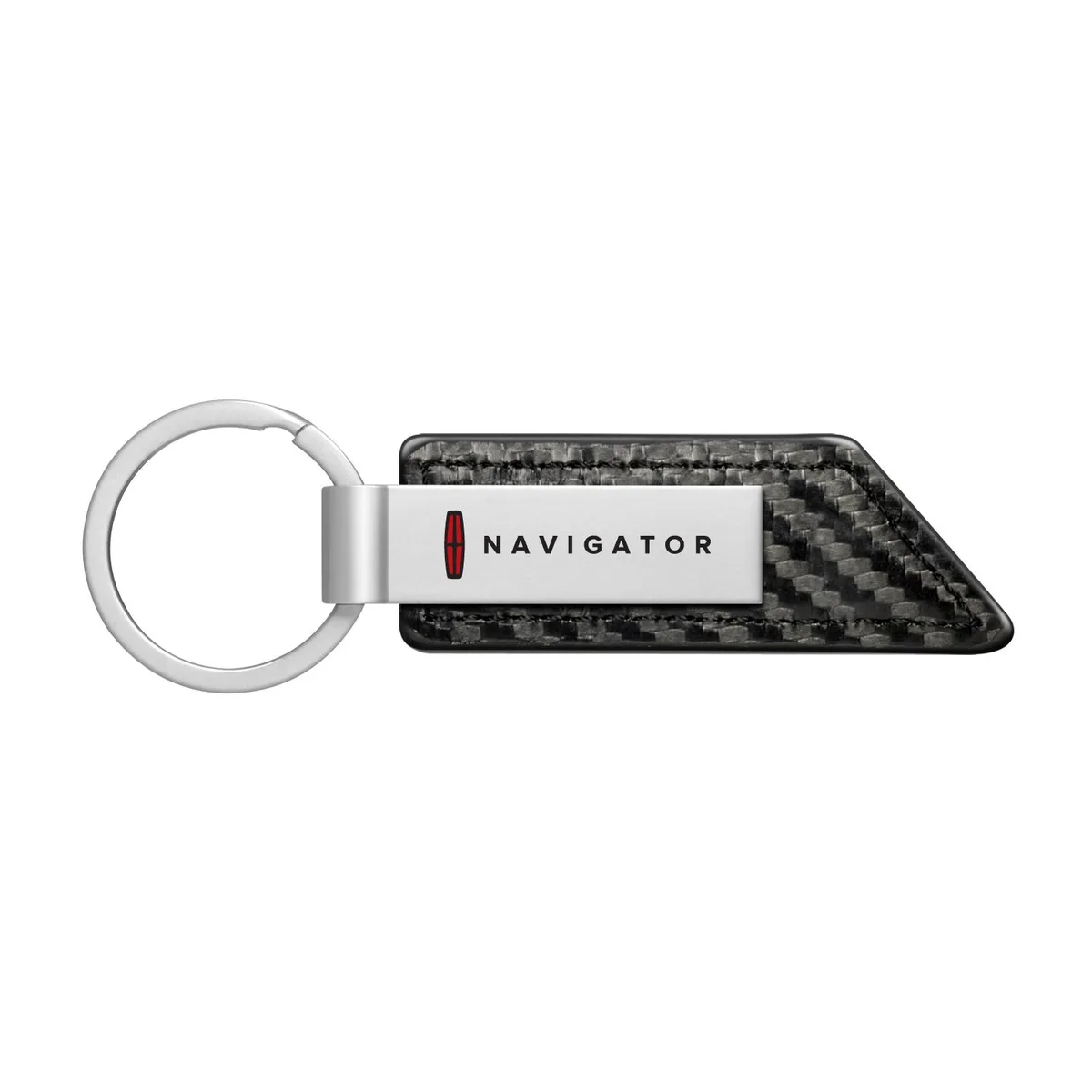 iPick Image, LLC iPick Image, LLC Lincoln Red Navigator Carbon Fiber Black PU Leather Key Chain — product photo