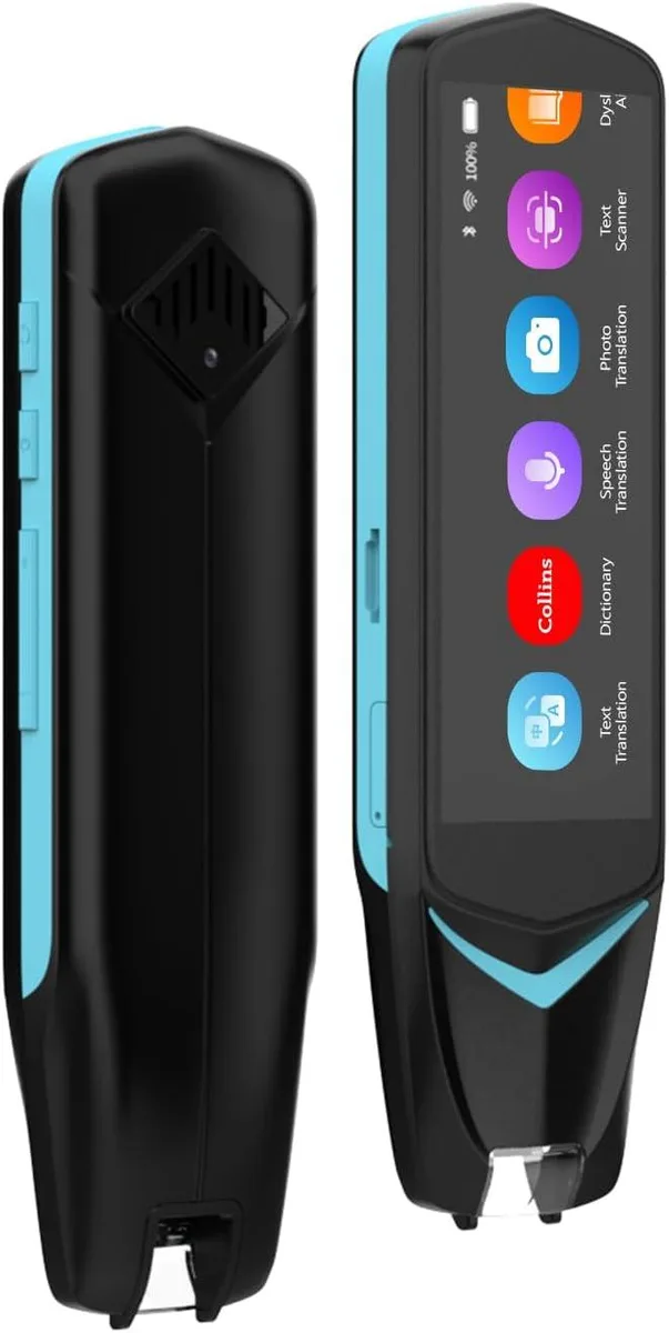 Handheld scanning pen with 3.99 inch touchscreen and built-in camera