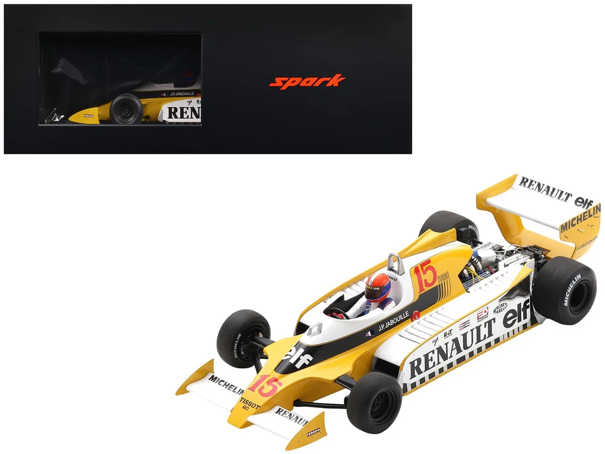 Spark Pub Spark Pub Renault RS11 #15 Equipe Renault Elf Winner French GP 1979 1/18 Acrylic Display Case — product photo