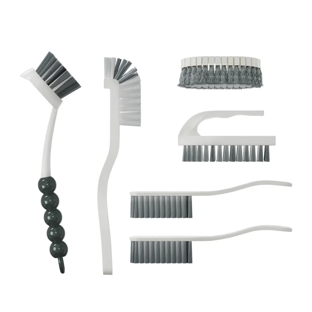  3M 6-Piece Cleaning Brush Set White 10.65x5.94x3.07 in — product photo