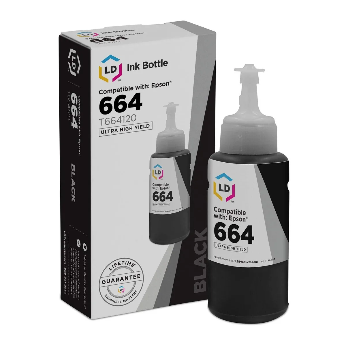 LD Products LD Products Epson 664 T664120 Compatible Ink Bottle Black 4000 Pages — product photo