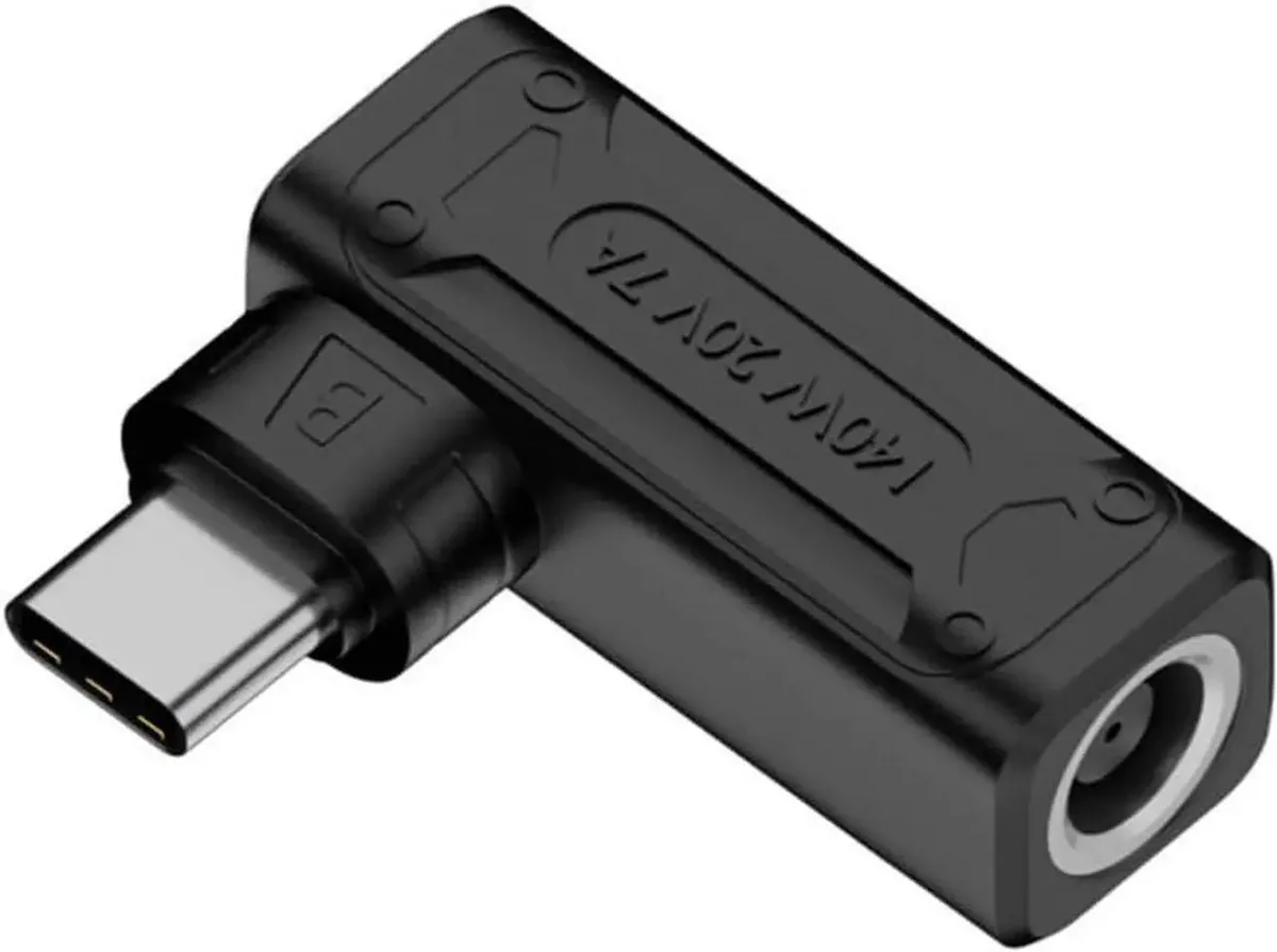 SMUGDESK SMUGDESK 90° Right-Angle DC 7.4×5.0mm Female to USB-C Male PD Power Adapter — product photo