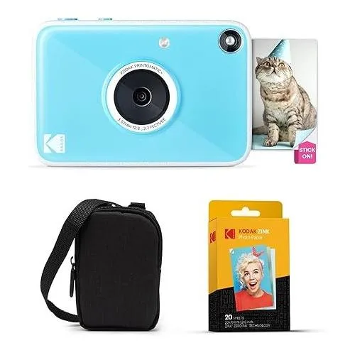 Kodak Kodak Printomatic+ 10MP instant film camera bundle 20 prints Blue — product photo