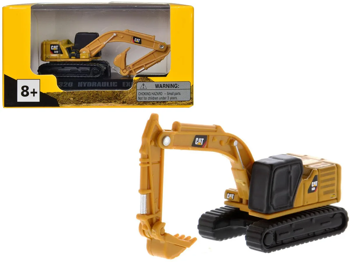 DieCast Masters DieCast Masters CAT 320 Hydraulic Excavator Yellow Micro-Constructor hobby collectible — product photo