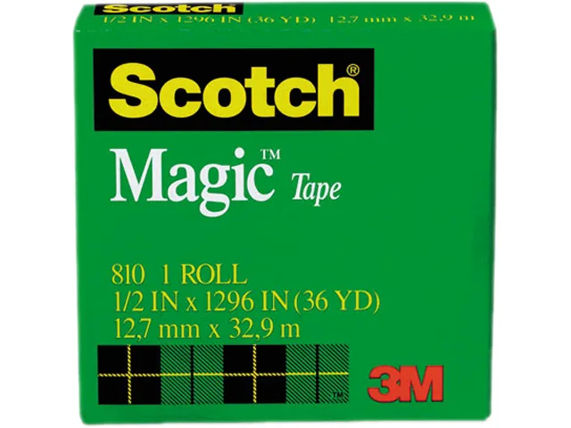 3M 3M 810121296 Magic Office Tape 1/2" x 1296" 1" Core Clear — product photo