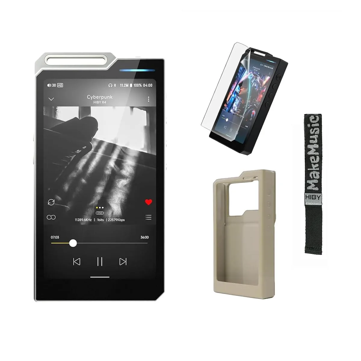 LORDWORLD LORDWORLD HiBy R4 MP3 Player Accessories Set Silver — product photo