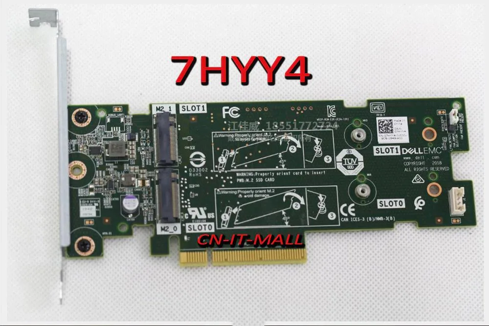 Graviton Graviton 7HYY4 PCI-E 2*M.2 Boss Controller Adapter Card — product photo