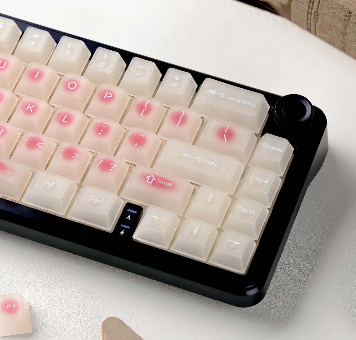 Womier Womier Beige Jade 115-key Cherry Profile Keycap Set Clear Translucent PC — product photo