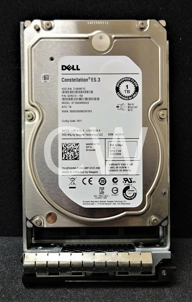 DELL DELL ST1000NM0023 1TB 7200RPM SAS 3.5" internal hard drive — product photo