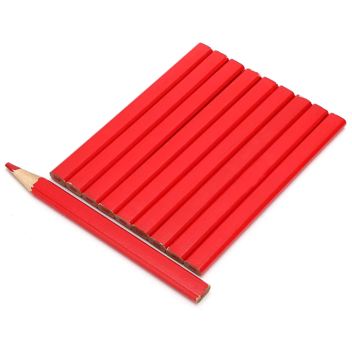  Tomotato Carpenter Pencils Red 10 Pack 170mm — product photo