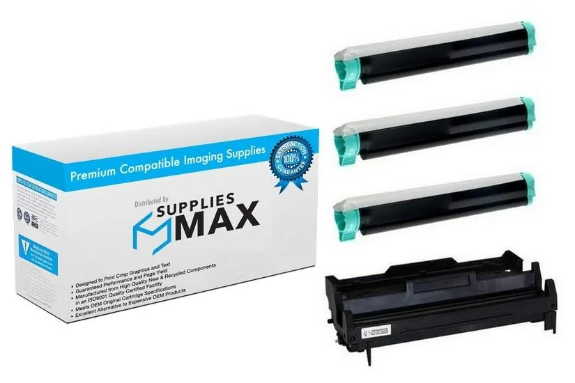 SuppliesMax SuppliesMax Drum/Toner Combo Pack 1 Drum 3 Toners TYPE 9 25000 Pages — product photo