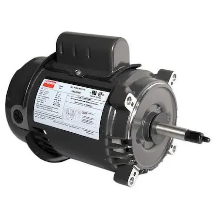 Gray cylindrical motor with C-face flange and drip cover
