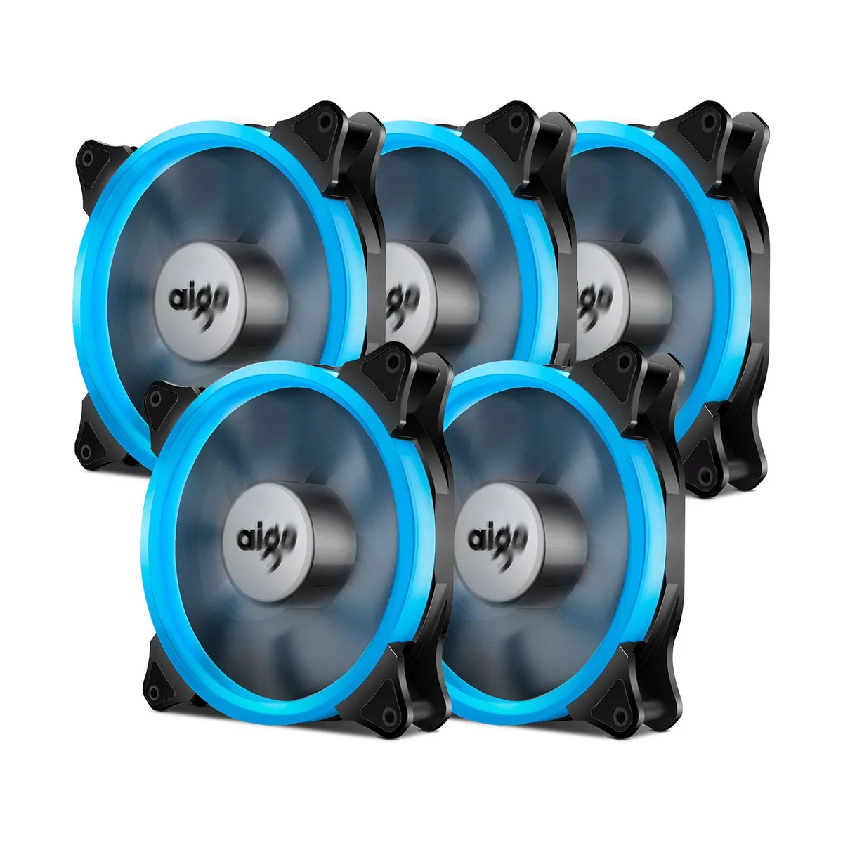 Vetroo Vetroo LED Ring Fan 140mm Ice Blue 5 Pack — product photo