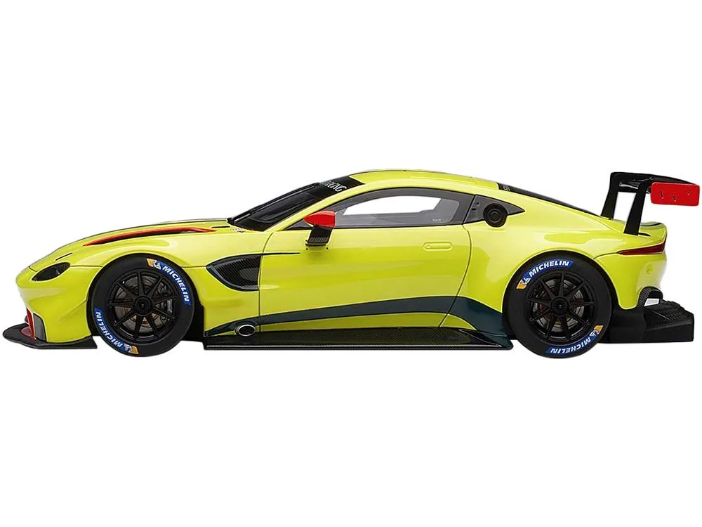 Autoart Autoart 2018 Aston Martin Vantage GTE Le Mans PRO 1/18 Lemon Green Metallic Carbon Red Accents 81807 — product photo