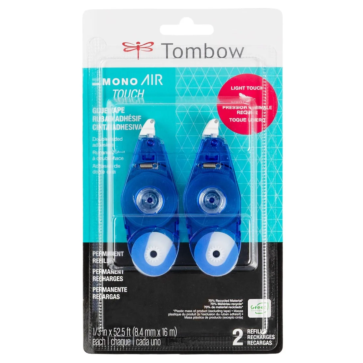  Tombow 62153 Mono Air Touch Adhesive Refill 2-Pack — product photo