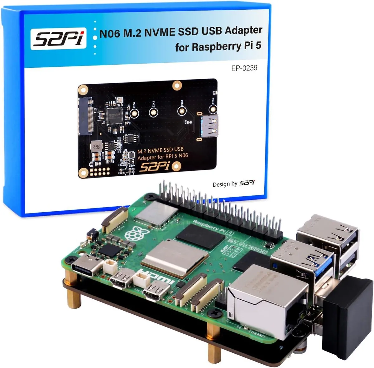 MCDODO MCDODO N06 M.2 NVME SSD USB Adapter for Raspberry Pi 5 — product photo
