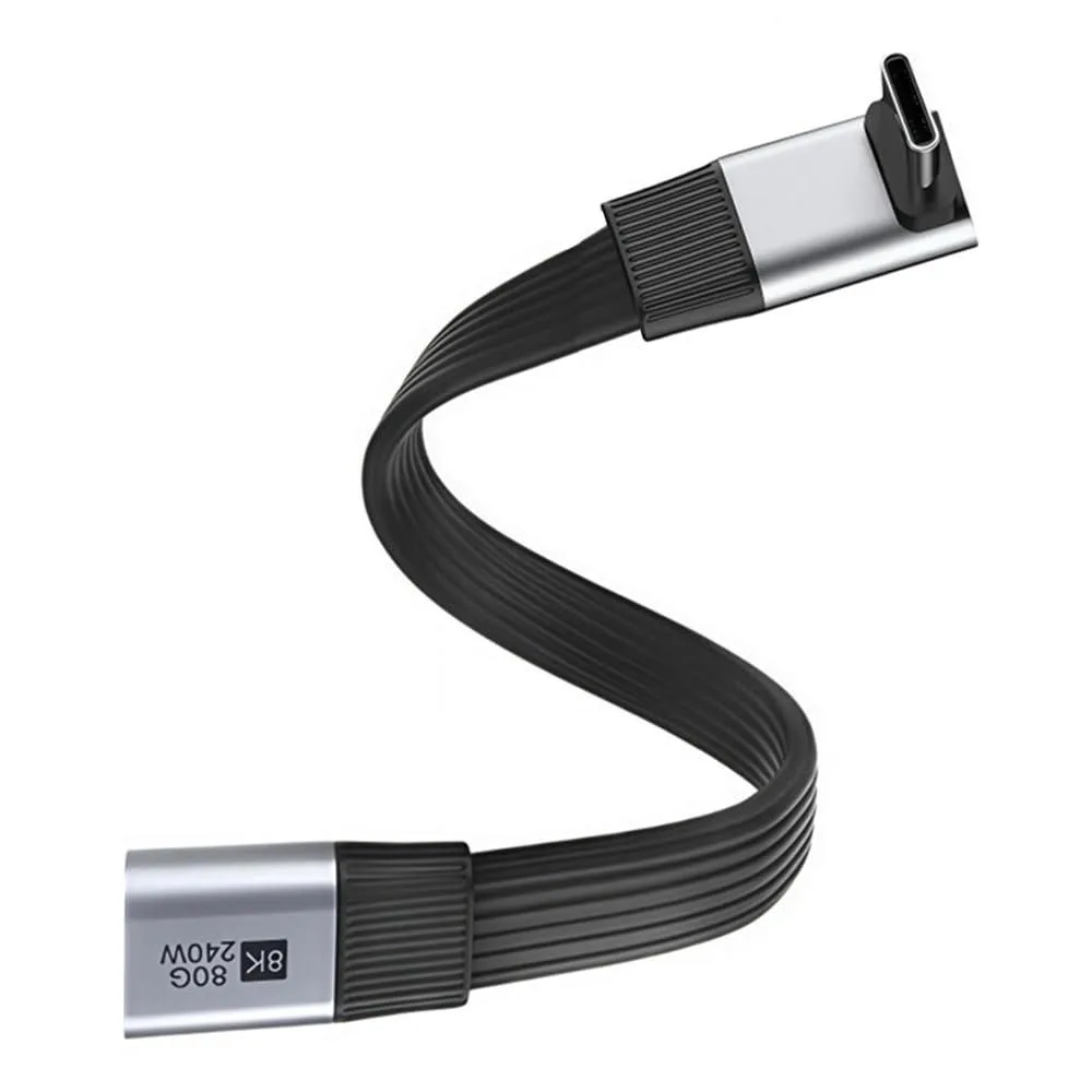 Fervit Fervit USB 5.0 80Gbps 240W 20cm Male-Female Up Angled 90° Extension Cable — product photo