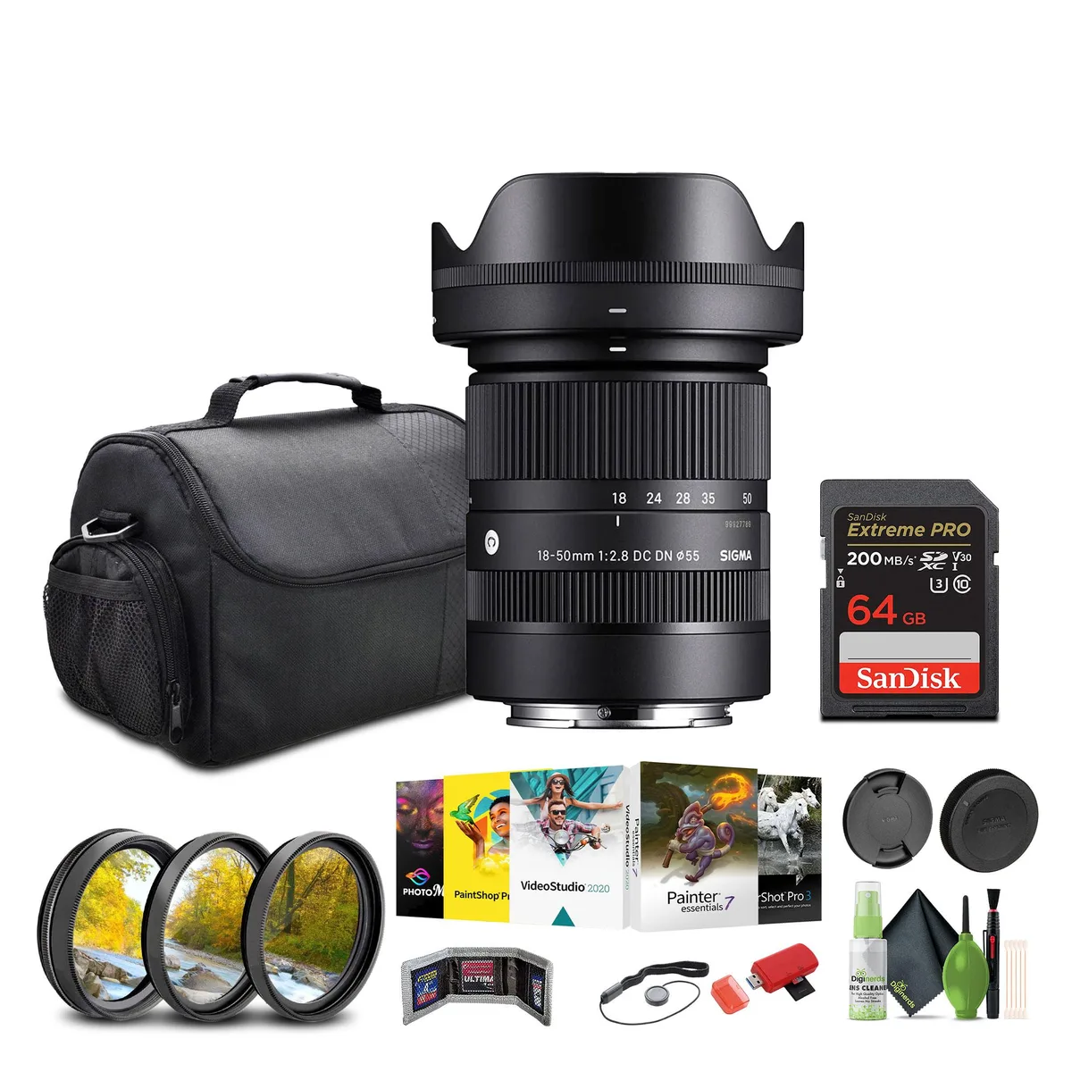 SIGMA SIGMA 18-50mm f/2.8 DC DN Contemporary Lens Canon RF + Bundle — product photo