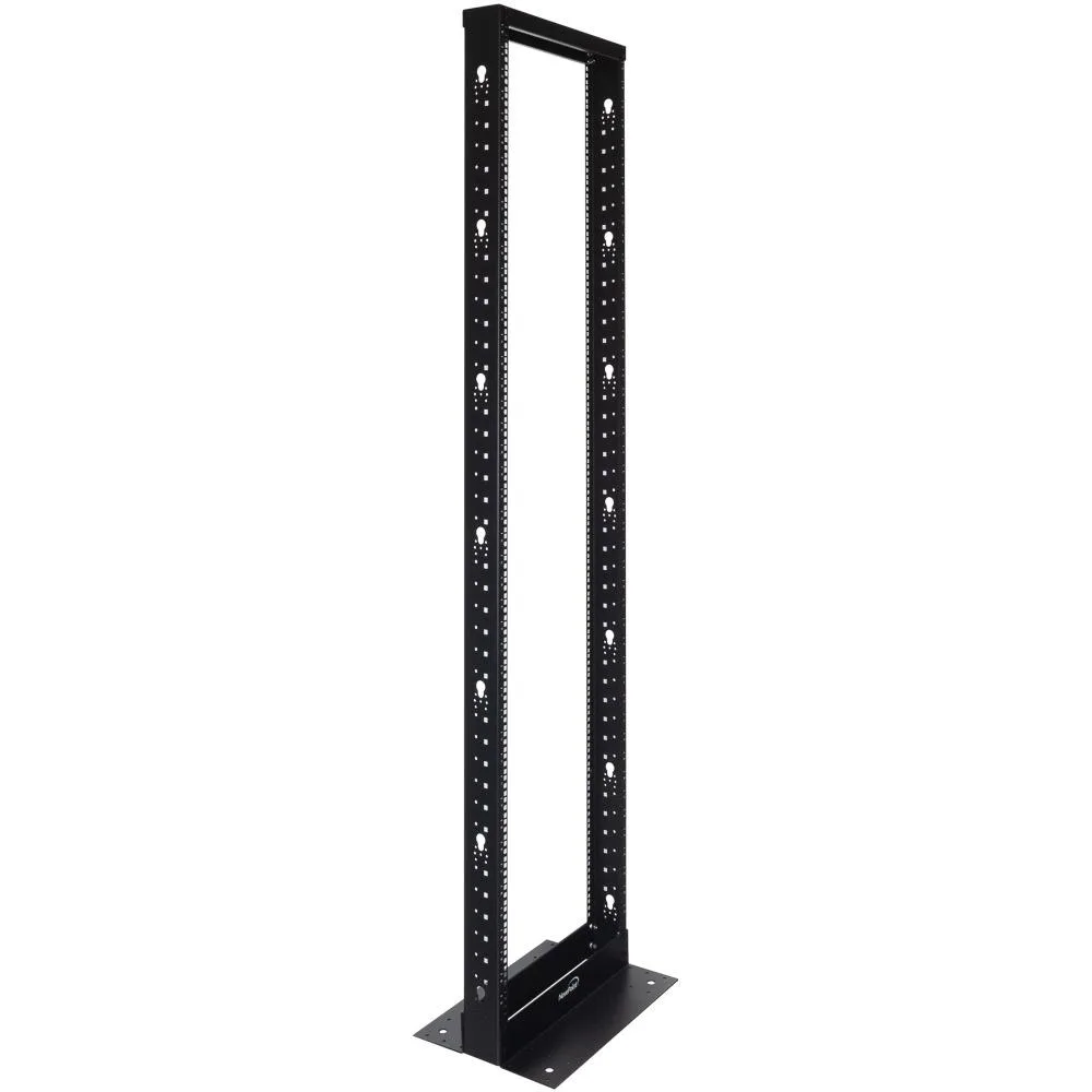 NavePoint NavePoint 45U 2-Post Open Frame Server Rack 84"H 20"W 14.3"D Black — product photo
