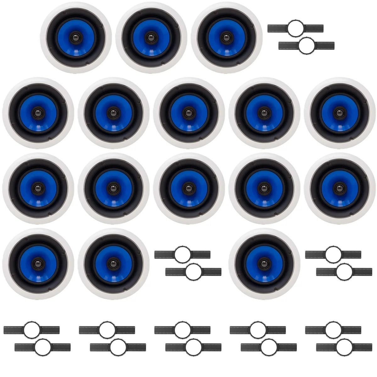 KLH KLH 16x Legrand HT5650 6.5" In-Ceiling Speakers + 8x CK-6600 Install Kits — product photo