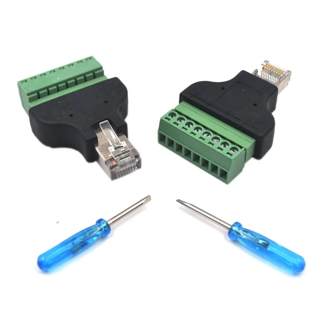 BUCIER BUCIER 2 Pack RJ45 Male Terminal Block Adapter — product photo