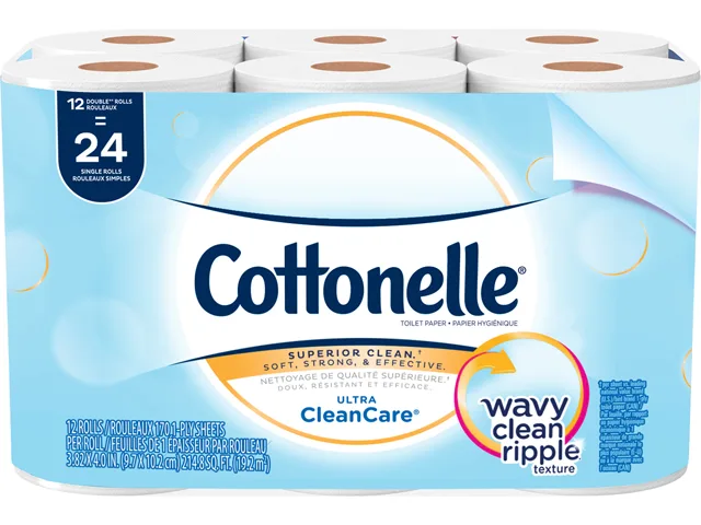 Cottonelle Cottonelle 12456 Ultra Soft Toilet Paper 12 Rolls 170 Sheets 4.0" x 4.2 — product photo