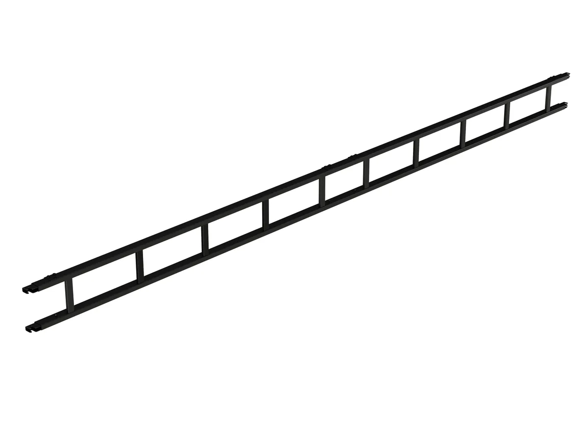Silver metal cable ladder rack kit six inches wide for server rack installation