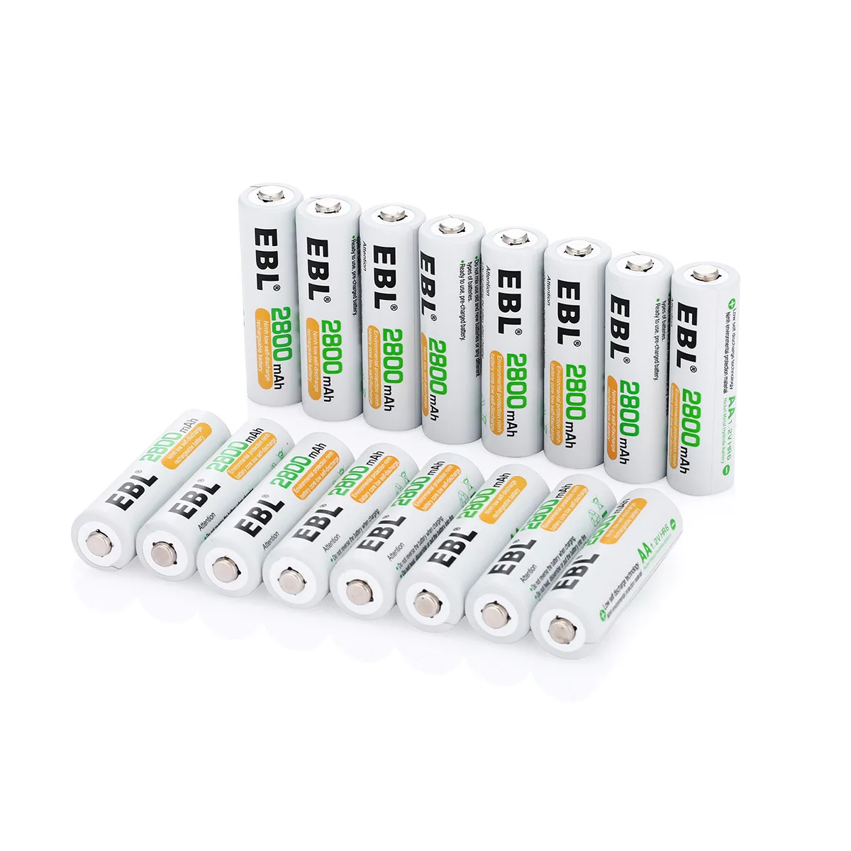 Shenzhen Lepower Electronics Co., Ltd Shenzhen Lepower Electronics Co., Ltd EBL LN-8112*4 AA Ni-MH 2800mAh 16-pack with case — product photo