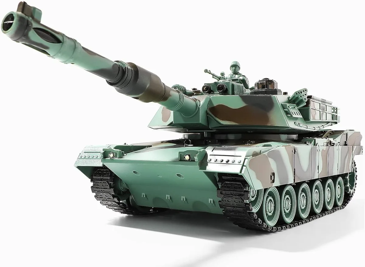 usbroway usbroway RC M1A2 Abrams Tank 1:28 2.4GHz 9-Channel Camouflage rc vehicle — product photo