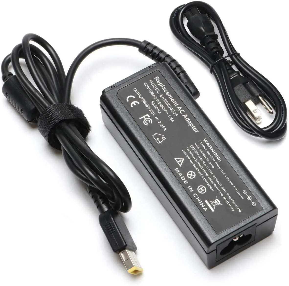 myVolts myVolts 45W 20V 2.25A USB Square Yellow Tip AC Adapter — product photo