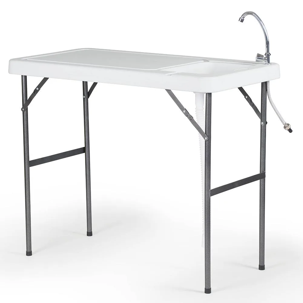 Vandue Corporation Vandue Corporation FILLETTABLE-WHITE White Folding Fish Fillet Table 45 x 23.25 x 37.2 in 20.9 lbs — product photo