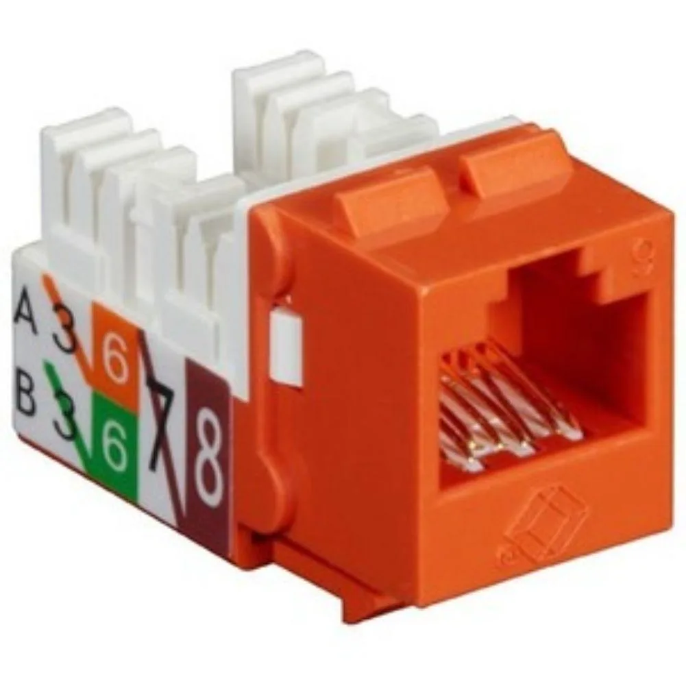 Black Box Corporation Black Box Corporation GigaTrue2 CAT6 Jacks Universal Wiring Component Level 25-Pack Orange — product photo