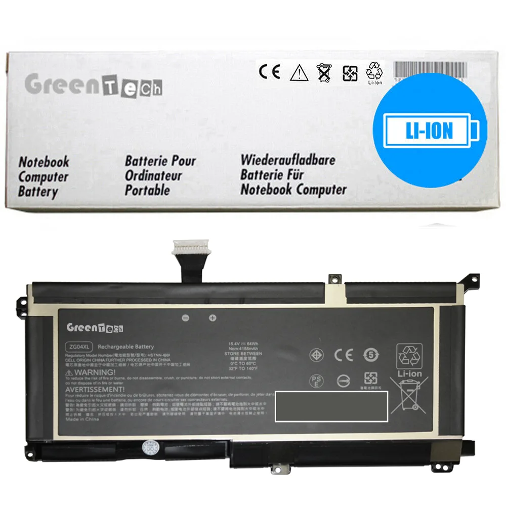 NShi NShi ZG04XL laptop battery 15.4V 64WHR 4-cell HP ZBook Studio G5 x360 G5 EliteBook 1050 G1 1051 G1 — product photo